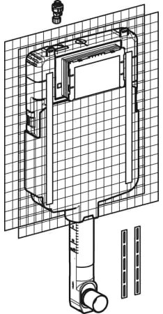 Rezervor incastrat Geberit Sigma UP720, 8 cm, pentru vas wc pe pardoseala - GEB109.791.00.1