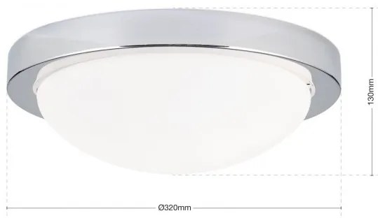 Plafoniera iluminat baie, protectie IP44, diametru 32cm, Fato chrome NU 9-365/32 chrom OR