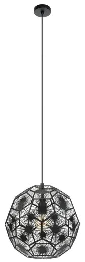 Lustră pe cablu Eglo 39618 SKOURA 1xE27/60W/230V 41 cm negru