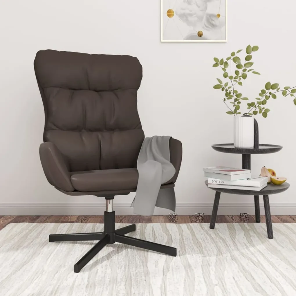 341189 vidaXL Scaun de relaxare, maro, piele ecologică