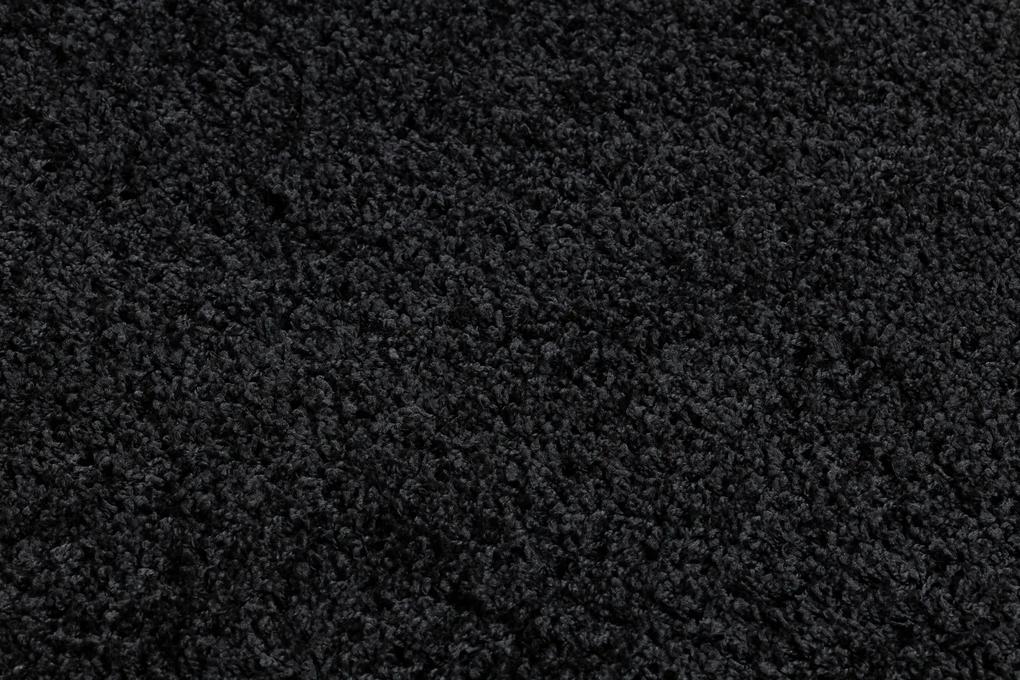 Covor, Traversa SOFFI shaggy 5cm negru - pentru bucătărie, hol și coridor