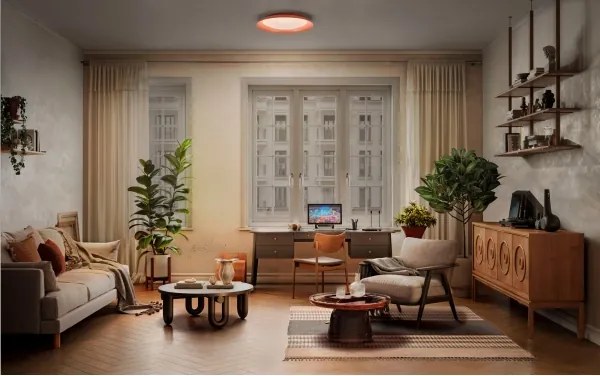 Osram -LED Lampă de tavan dimabilă PLATE LED/19W/230V Ø 31 cm roz