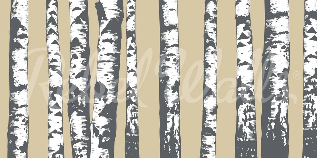 Tapet Birch Grove, Beige, Rebel Walls