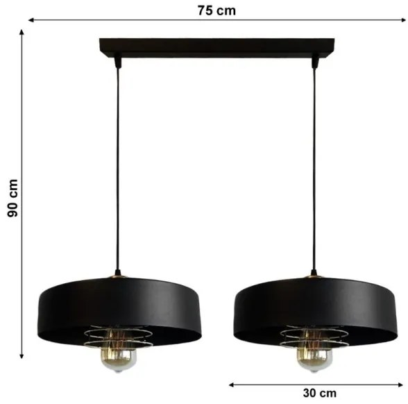 Lustră pe cablu VEST 2xE27/60W/230V