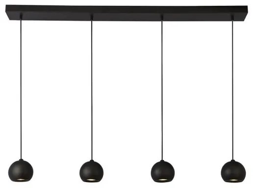 Lustră pe cablu EINDHOVEN 4xGU10/50W/230V neagră Searchlight 1014-4BK