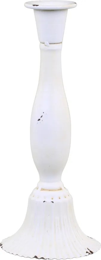 Sfeșnic din metal cu finisaj antichizat crem, H23.5xD10 cm, „Candlestick"