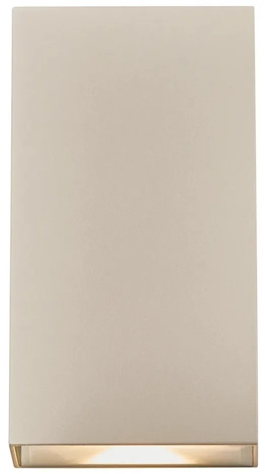 Aplica LED up/down de perete pentru iluminat exterior IP54 Rold Flat bej nisip