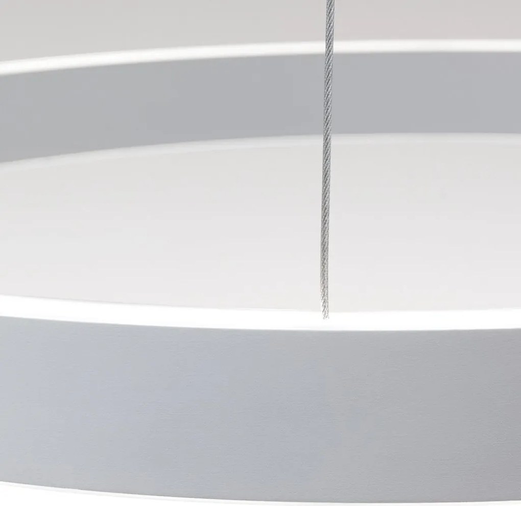 Lustra LED circulara iluminat sus si jos KOLK alb 60cm