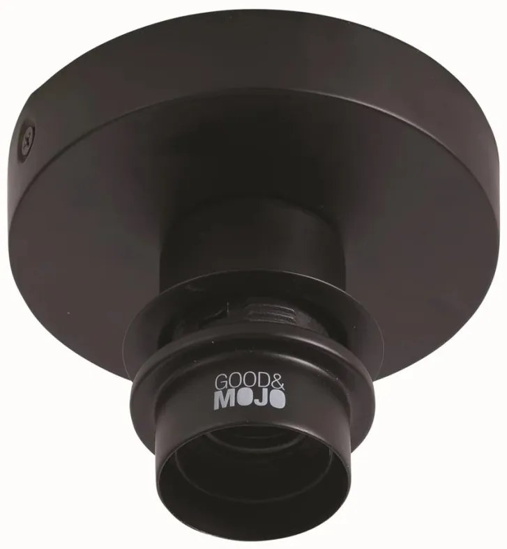 Plafoniera eco din iuta Iguazu S disc 40cm, negru