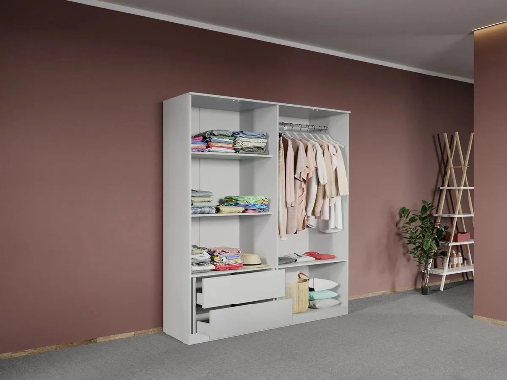 Dulap dormitor Alb Levi C06