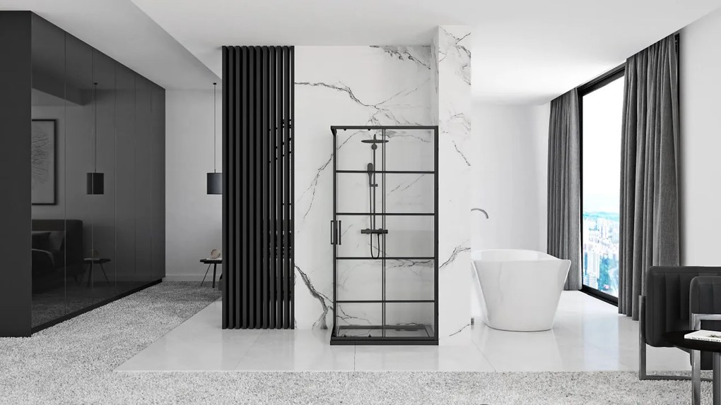 Cabina de dus Rea Concept Black 80x100