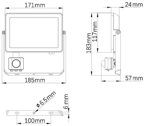 Proiector LED de exterior cu senzor PROJECTLINE LED/30W/230V IP65 3000K Philips