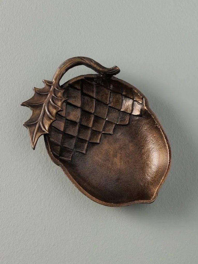 Tavita decorativa, din aluminiu, in forma de ghinda, Nuts