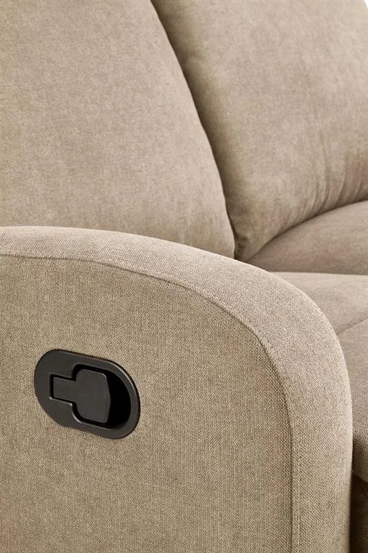 Canapea recliner Oslo 2S stofa bej H100 cm