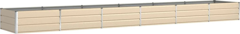 vidaXL Jardinieră Creme 580 x 100 x 45 cm Oțel Galvanizat