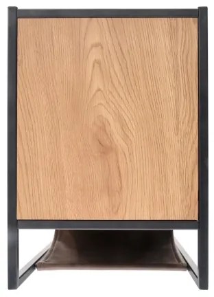 Măsuță laterală COMPACT 65x47 cm negru/maro