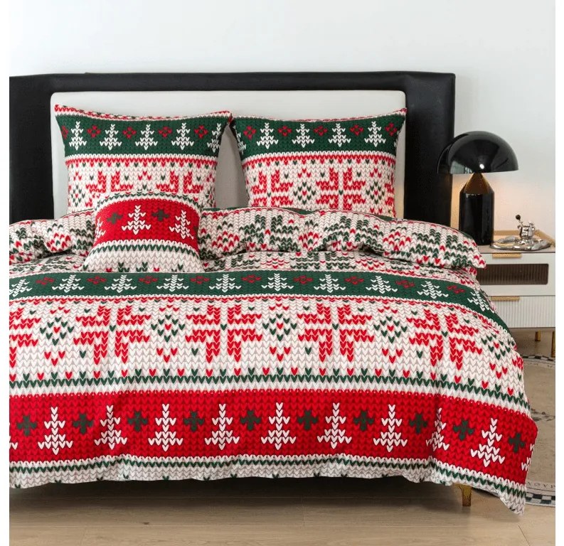 Lenjerie de pat din microfibra FROSTED CHRISTMAS colorata Dimensiune lenjerie de pat: 70 x 90 cm | 140 x 200 cm