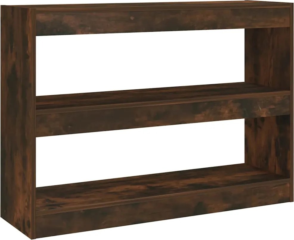 vidaXL Bibliotecă/Separator cameră, stejar fumuriu, 100x30x72 cm
