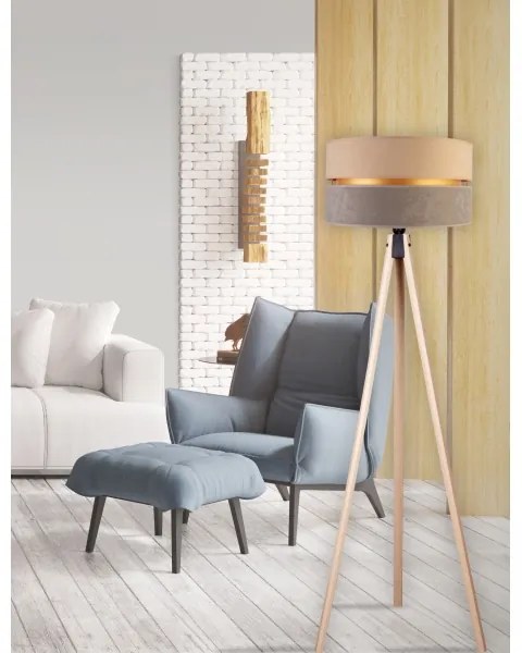Lampadar Duolla DUO 1xE27/60W/230V d. 44 cm bej/gri/bej