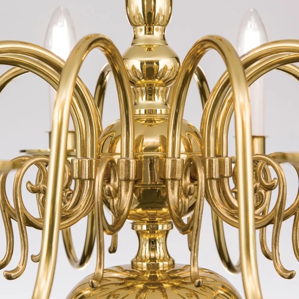 Candelabru 10 brate design clasic FLAMISCH, alama lucioasa