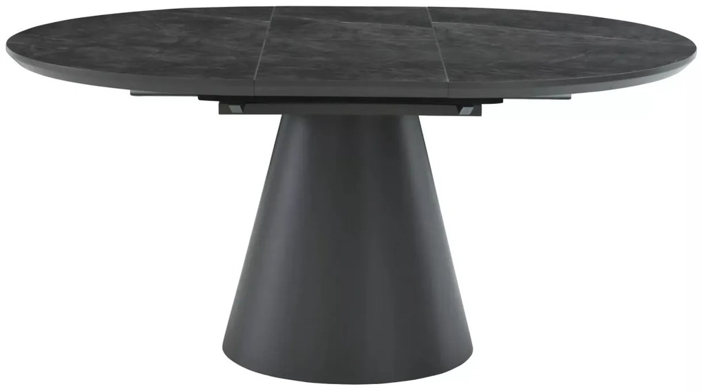 Masa Angel II marmura gri/negru L120-160xl120 cm