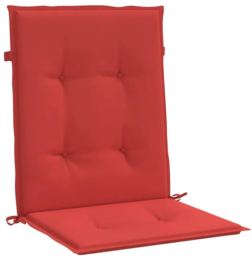 Perne scaun de gradina, 2 buc., rosu, 100x50x3 cm 2, Rosu, 100 x 50 x 3 cm
