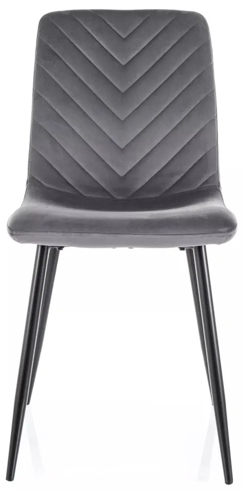 Scaun Daren velvet gri/negru Blu14