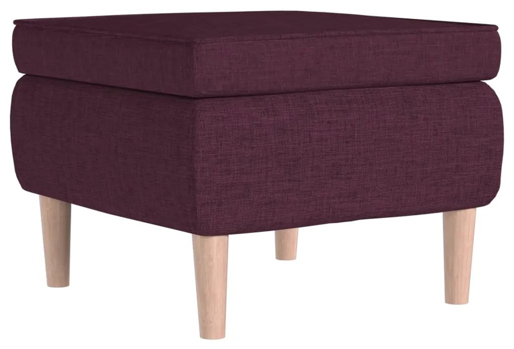 329453 vidaXL Scaun cu picioare din lemn, violet, material textil