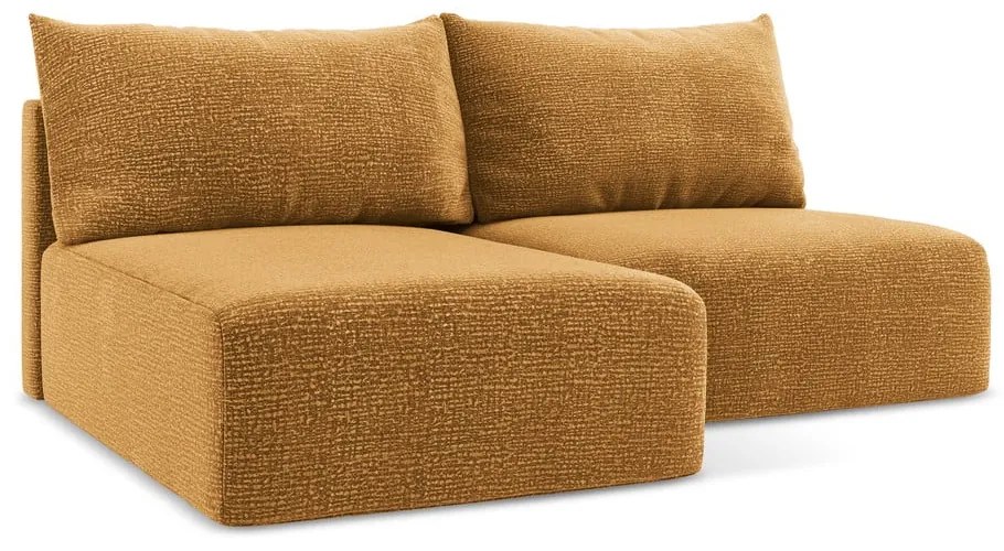 Colțar portocaliu extensibil/cu spațiu de depozitare (cu colț pe partea stângă) Kalena – Makamii