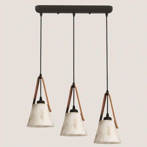 Lustră pe cablu 3xE27/40W/230V alb