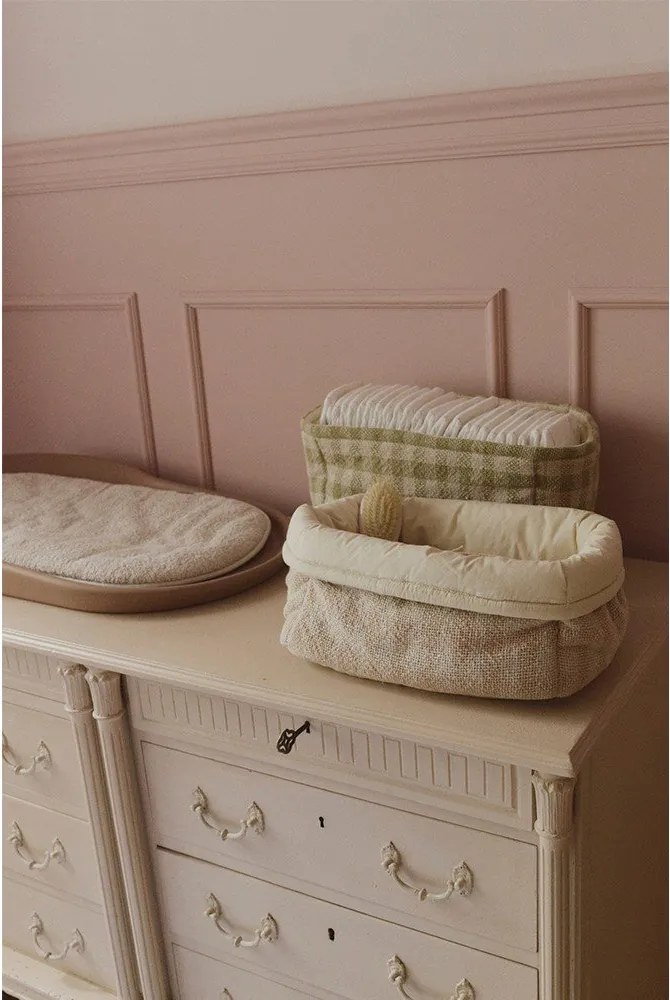 Coș de jucării pentru copii roz deschis din material textil 30x20x20 cm Swan Rose – Lorena Canals