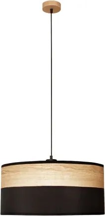 Suspensie pe cablu ALBA 1xE27/15W/230V Ø 45 cm negru/maro