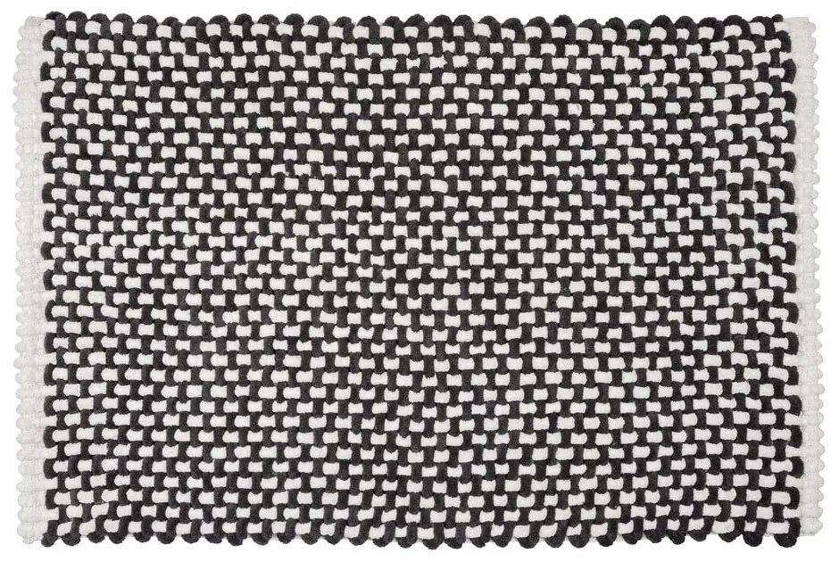 Covoraș de baie alb-negru din material textil 50x80 cm Covelo – Wenko