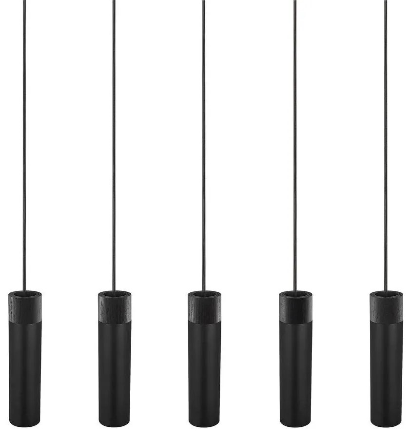 Lustra cu 5 pendule stil minimalist design nordic Tilo negru 2010483003 NL