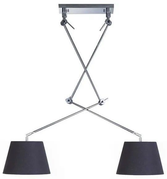 Lustra moderna cu 2 brate articulate ADAM 2 S BK