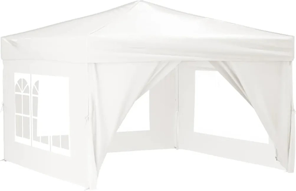 vidaXL Cort pliabil pentru petrecere, pereți laterali, alb, 3x3 m