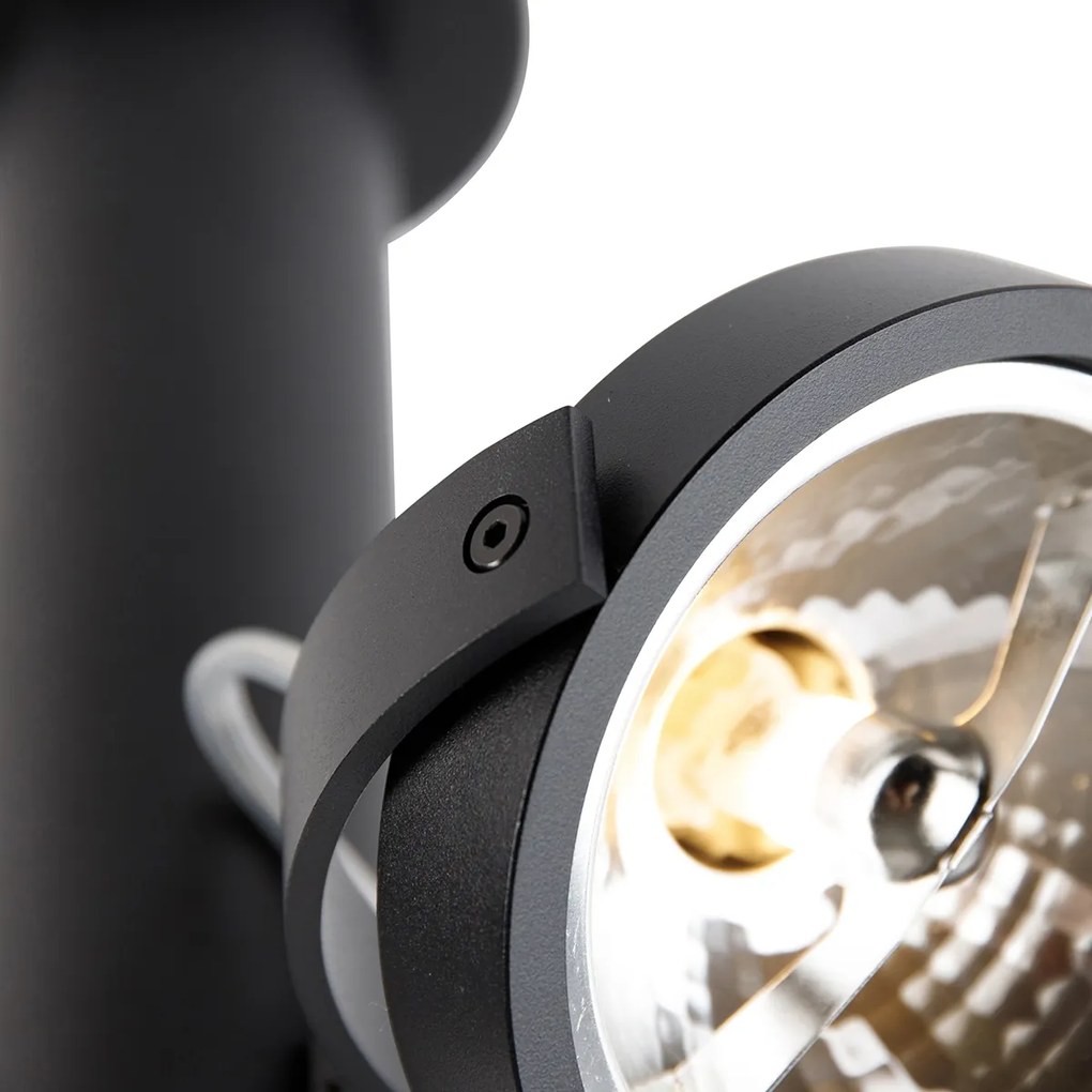 Spot modern negru reglabil cu 3 lumini - Goes