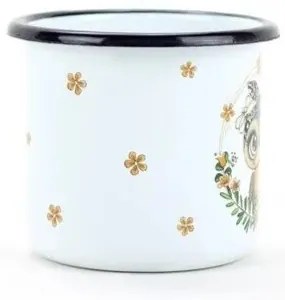 Belis Cană smălțuită cu bufniță, 7 cm, 0,25 l