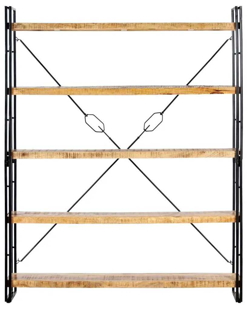 286580 vidaXL Bibliotecă cu 5 rafturi, 140 x 30 x 180 cm, lemn masiv de mango