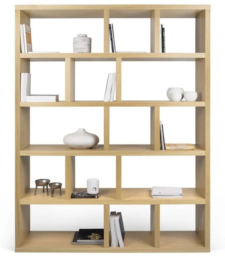 Bibliotecă TemaHome Berlin, înălțime 198 cm, cu aspect de lemn de stejar