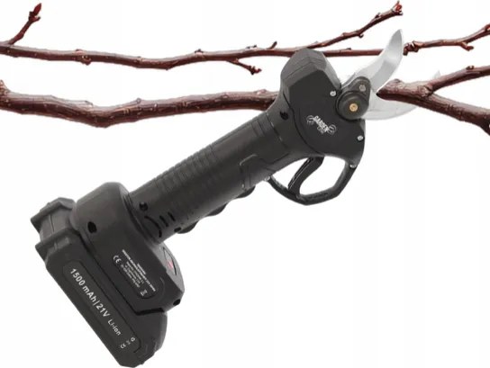 Foarfece de crengi fără fir 30 mm - două baterii, încărcător, geantă de transport