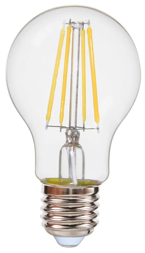 Set 10 Buc - Bec LED A60 filament Ecoplanet Vintage, E27, 7W (60W), 805 LM, E, lumina calda 3000K, Clar Transparent Lumina calda - 3000K, 10 buc