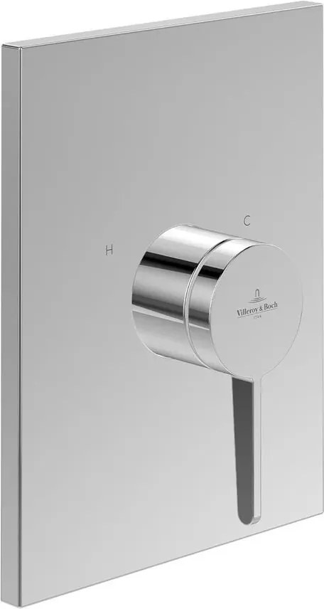 Baterie dus incastrata Villeroy&Boch Conum crom lucios fara corp ingropat