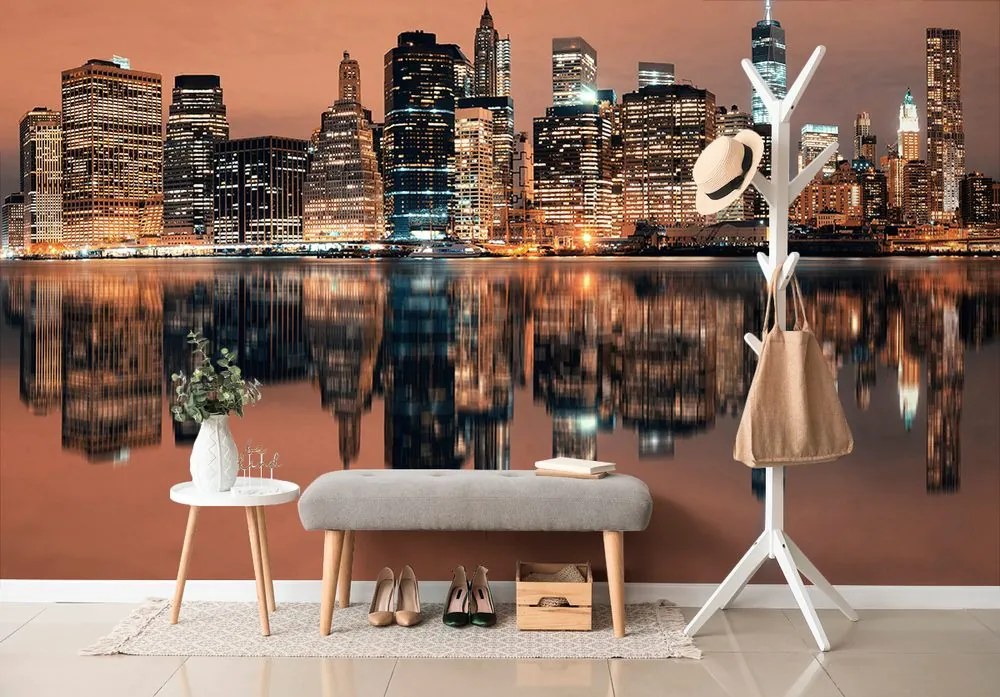 Fototapet reflexie a Manhattanului în apă