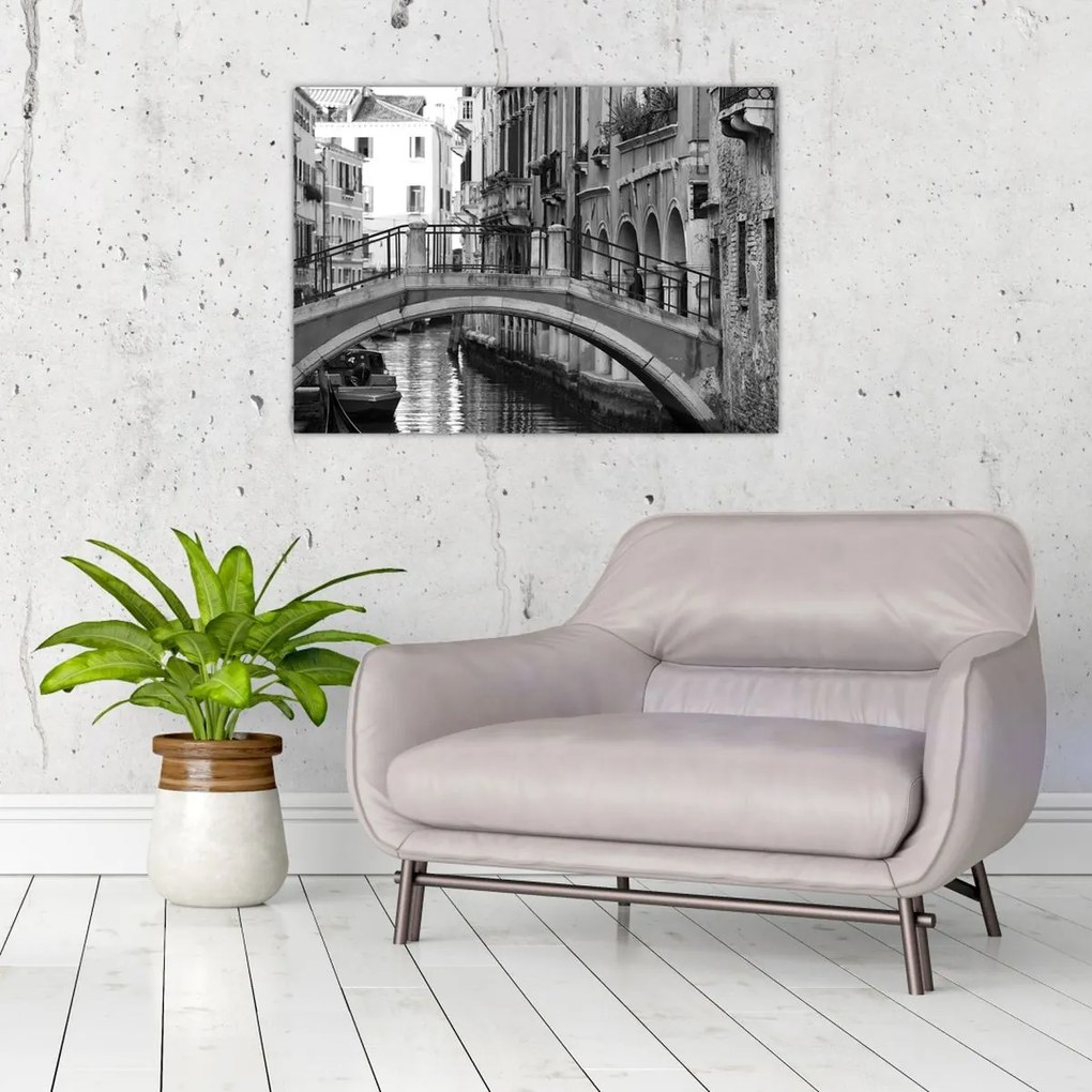 Tablou pe sticlă - Vedere din Veneția (70x50 cm)