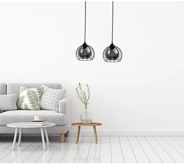 Lustră pe cablu SOLO BLACK 2xE27/60W/230V