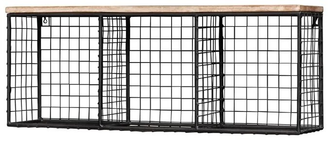 Raft de perete, din metal, cu aspect vintage, Industrial