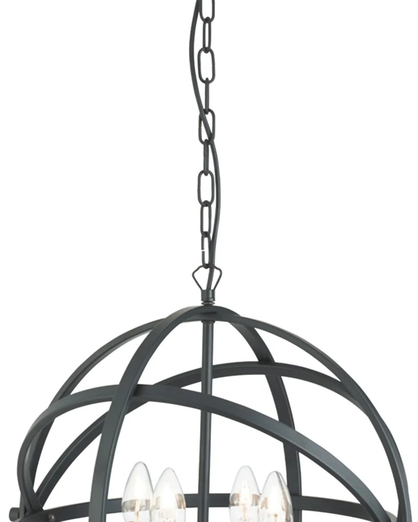 Lustra suspendata stil traditional Orbit negru 2474-4BK SRT