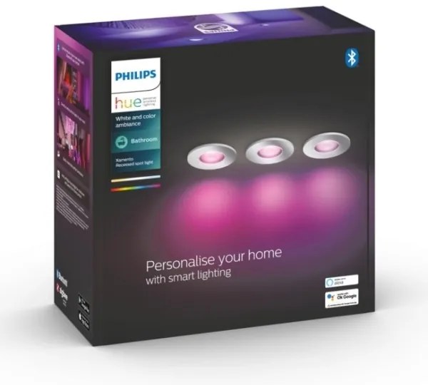 Philips Hue 3xLED RGB lampa baie dimabilă 1xGU10/5,7W/230V IP44