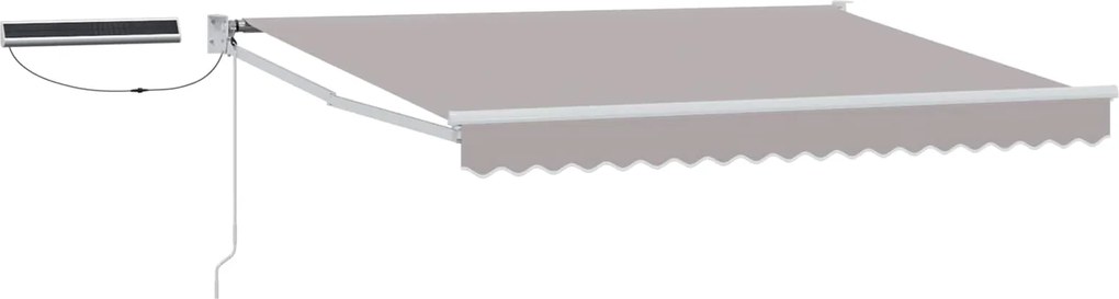 vidaXL Cort electric retractabil Gri deschis 3,5 x 2,5 m